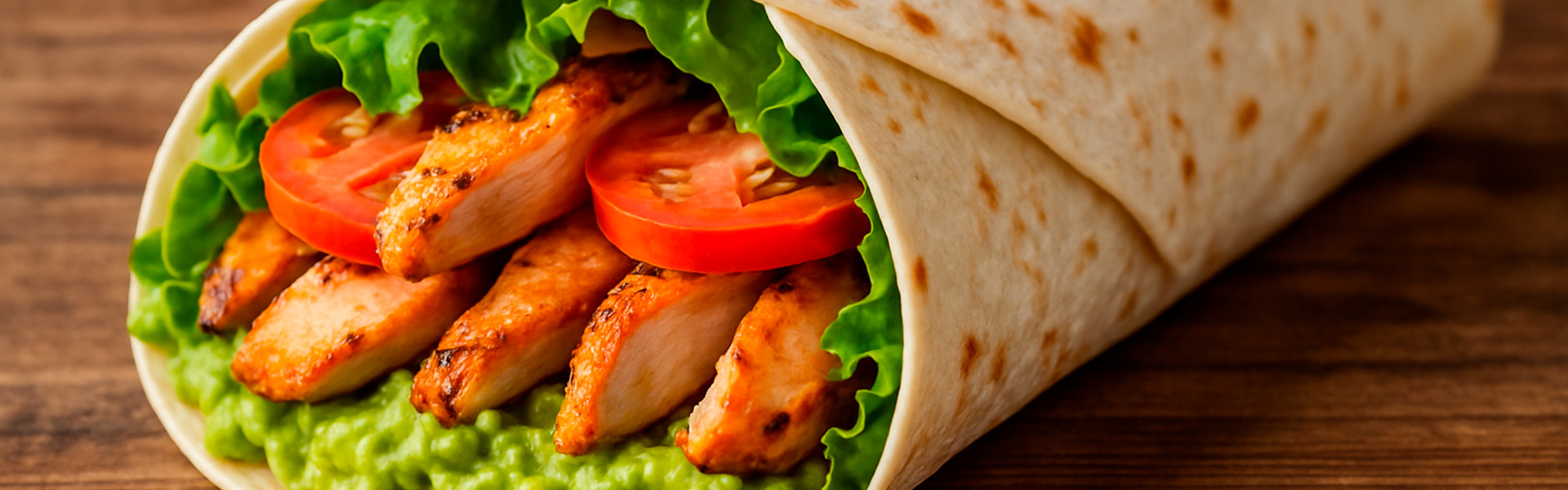 Wrap de Frango com Abacate