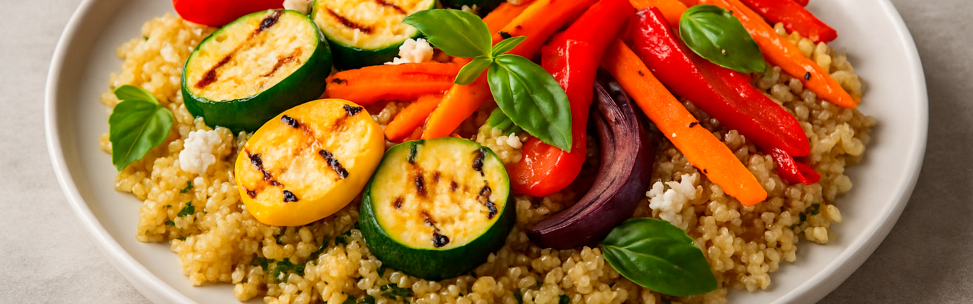 Salada de Quinoa com Legumes Grelhados