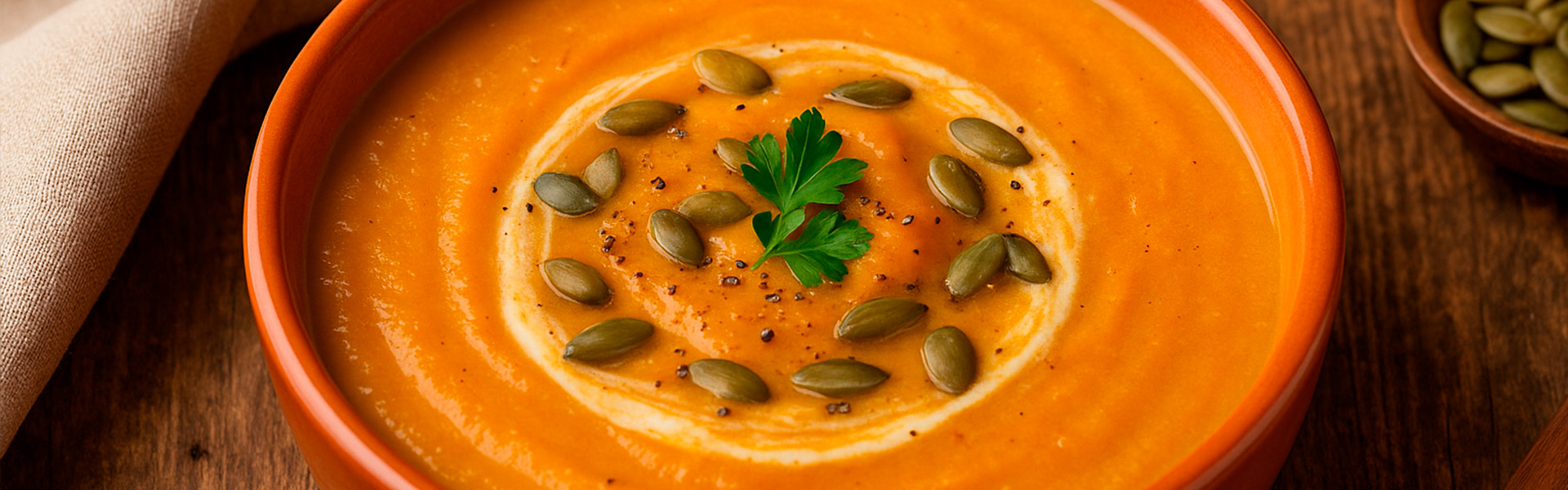 Sopa de Abóbora com Gengibre