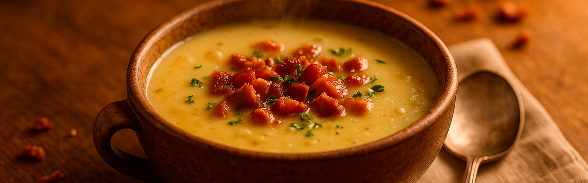 Caldo de Batata com Bacon