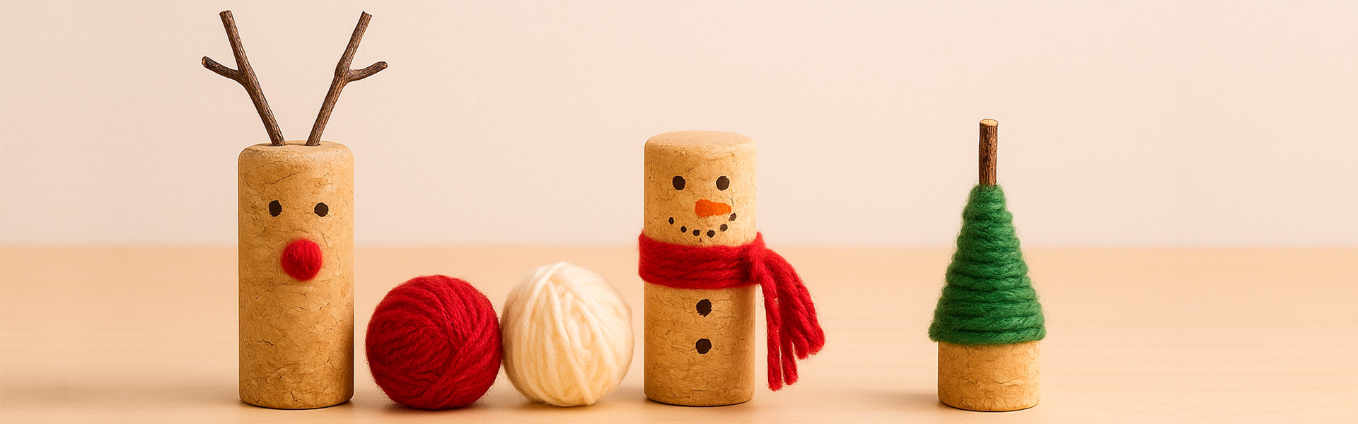 enfeites natalinos com rolhas