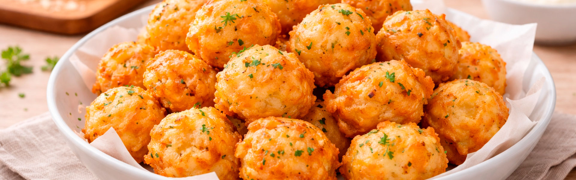 Bolinho de chuva salgado com queijo