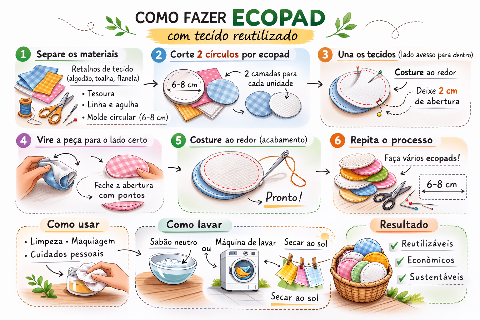 passo a passo para fazer uma ecopad