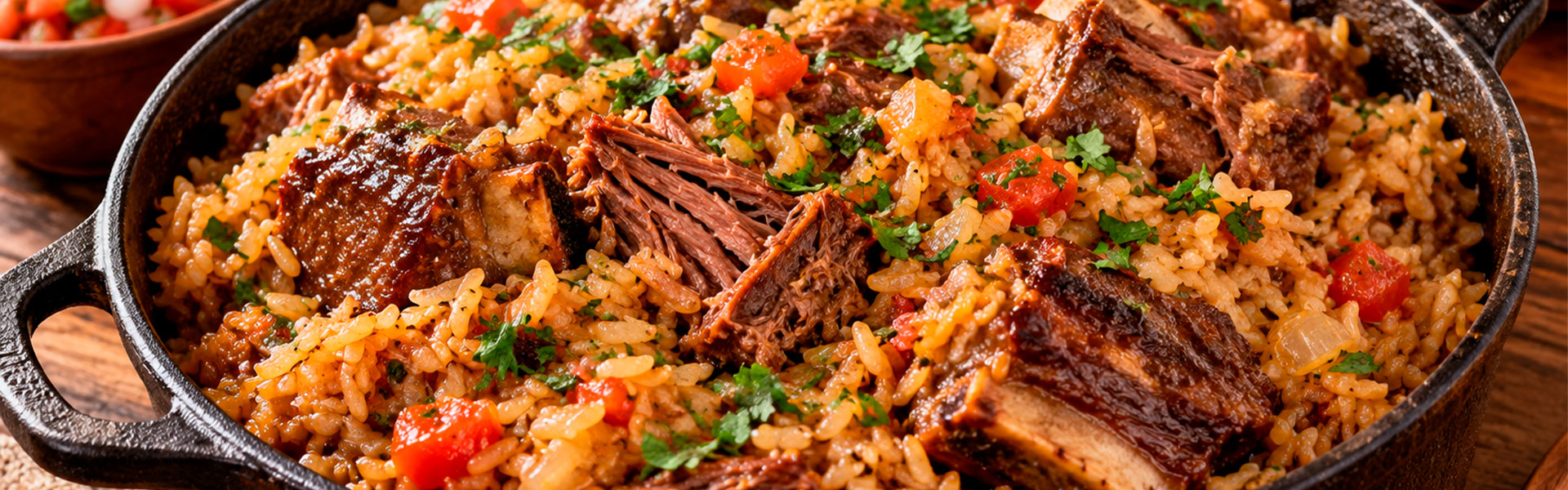 arroz de costela na panela